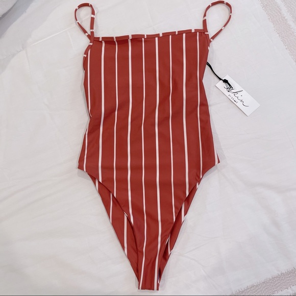 High cut cheeky striped one piece Swim by Same - Picture 2 of 10